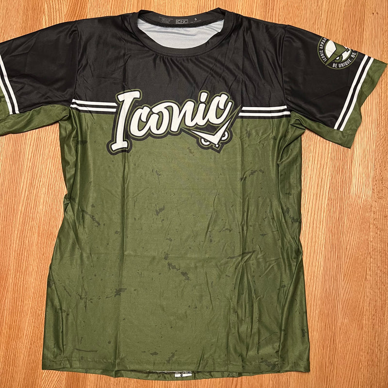 Iconic Premium Mesh Jersey - Military Green/Black