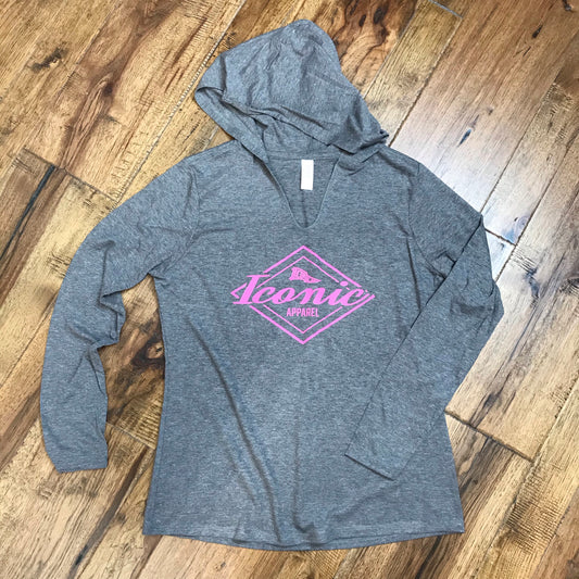 Iconic Women’s  Long Sleeve Hooded Tee