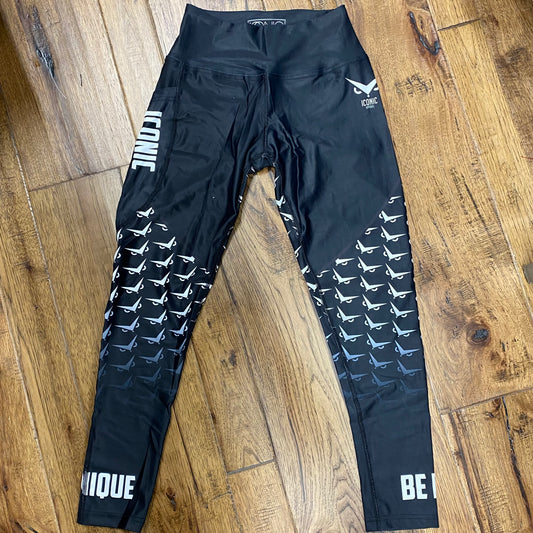 Black Be Unique Be Iconic Women's  Leggings