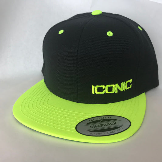 Iconic SnapBack - Black/Neon Yellow
